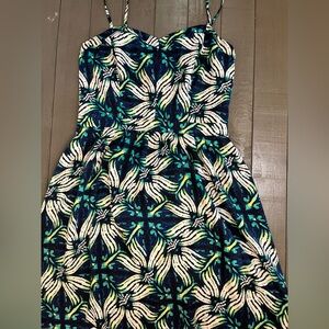 GAP Floral Spaghetti Strap Dress Mini Colorful Boho Chic Travel Resort Vacation
